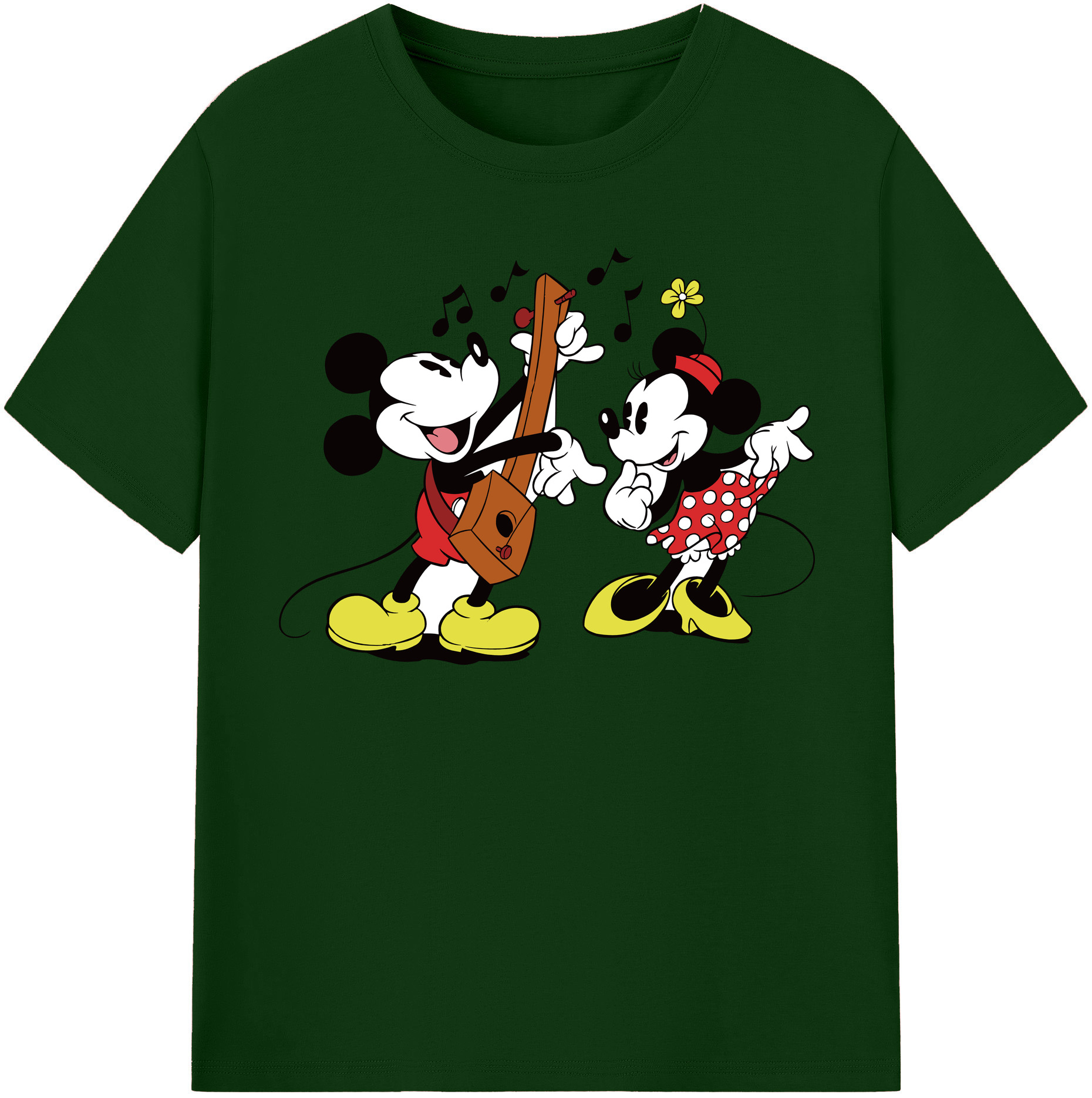 （画像用） ミッキーマウス Mickey Mouse 綿100％半袖Tシャツ（フロントプリント）